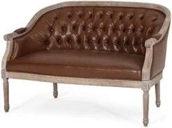 Christopher Knight Home Faye Traditional Fabric Tufted Upholstered Loveseat, Light Gray, Antique -Safavieh Furniture 41fEIOSj TL. AC