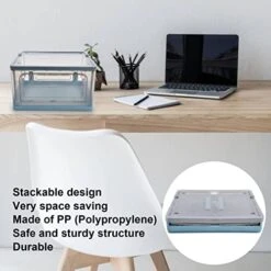 Lidded Storage Bins, Stackable Storages Boxes Sturdy PP Foldable 2 Side Doors Large Capacity For Toys 12 Lidded Storage Bins, Stackable Storages Boxes Sturdy PP Foldable 2 Side Doors Large Capacity For Toys -Safavieh Furniture 41fS8w6DgML