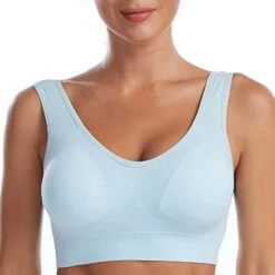 MatureGirl Women's Seamless MID Solid Color Sports Bra With Removable Bra Pad Lightweight Bra (Red, L) -Safavieh Furniture 41fY2MXsZ9L. AC 2