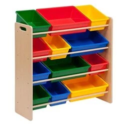HOMESMITHS White Toy Storage Organizer For Kids, Set Of 12 Pastel Bins | Perfect For Home, Play Schools And Kindergarten -Safavieh Furniture 41fZTg9I9uL
