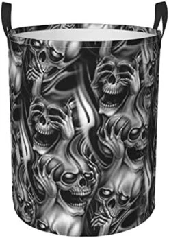 Large Laundry Hamper Collapsible Laundry Baskets Fantasy Wolf Picture Dirty Clothes Hamper Waterproof Lightweight Storage Bin For Toy Organizer Nursery -Safavieh Furniture 41fhUrVh 4L. AC