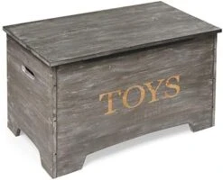 Badger Basket Farmhouse Solid Wood Rustic Toy Box With Reversible Panel - White -Safavieh Furniture 41fthQlV4L. AC 1
