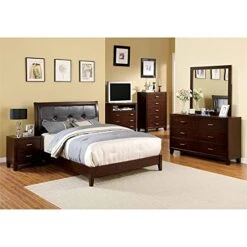 Furniture Of America Sirius Solid Wood 2-Drawer Nightstand In Brown Cherry -Safavieh Furniture 41gPJIZy7vS