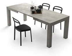 Mobili Fiver, Iacopo Extendable Dining Table, Concrete Grey, Made In Italy -Safavieh Furniture 41gTSSj24 L. AC