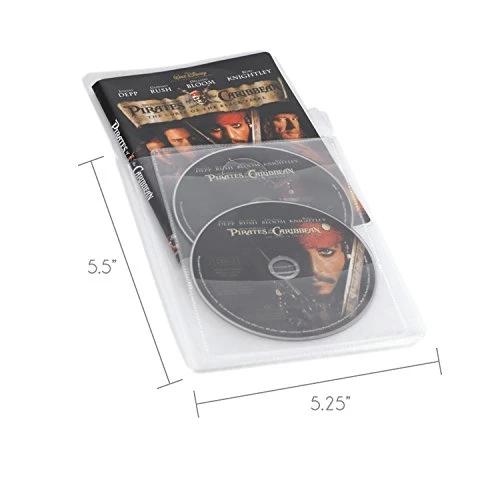 Atlantic 25 Pack Movie Sleeves - Clear Sleeve Hold Two Discs Each, Protects Discs Against Scratches And Dust 3 Atlantic 25 Pack Movie Sleeves - Clear Sleeve Hold Two Discs Each, Protects Discs Against Scratches And Dust - Image 3