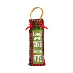 MatureGirl Reusable Xmas Wine Bottle Covers For Christmas New Year Wedding Birthday Holiday Housewarming Parties Event Dress For Women (A, One Size)
