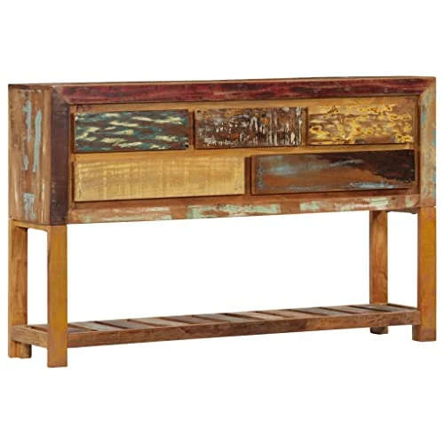 BDBHAVB Wood Sideboard, Multifunctional Sideboard, Sideboard, Strong And Sturdy Suitable For Dining Room, Bedroom, Office 47.2"x11.8"x29.5" Solid Reclaimed Wood 1 BDBHAVB Wood Sideboard, Multifunctional Sideboard, Sideboard, Strong And Sturdy Suitable For Dining Room, Bedroom, Office 47.2"x11.8"x29.5" Solid Reclaimed Wood