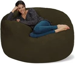 Chill Sack Bean Bag Chair: Giant 5' Memory Foam Furniture Bean Bag - Big Sofa With Soft Micro Fiber Cover - Dark Gray 20 Chill Sack Bean Bag Chair: Giant 5' Memory Foam Furniture Bean Bag - Big Sofa With Soft Micro Fiber Cover - Dark Gray -Safavieh Furniture 41gfVRRsdwL. AC