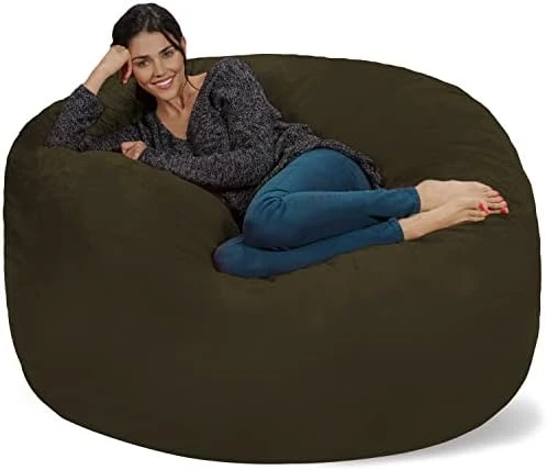 Chill Sack Bean Bag Chair: Giant 5' Memory Foam Furniture Bean Bag - Big Sofa With Soft Micro Fiber Cover - Dark Gray 6 Chill Sack Bean Bag Chair: Giant 5' Memory Foam Furniture Bean Bag - Big Sofa With Soft Micro Fiber Cover - Dark Gray - Image 6