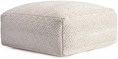 Anji Mountain Square Pouf , 22" X 22" X 17", Gray 11 Anji Mountain Square Pouf , 22" X 22" X 17", Gray - Image 11