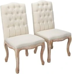 Christopher Knight Home Jolie Tufted Fabric Weathered Hardwood Dining Chairs, 2-Pcs Set, Beige 13 Christopher Knight Home Jolie Tufted Fabric Weathered Hardwood Dining Chairs, 2-Pcs Set, Beige -Safavieh Furniture 41gzy8GrqWL. AC