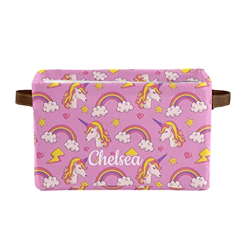 Dreamy Unicorns Rainbows Personalized Large Storage Box For Toy,Bathroom,Nursery,Home Kitchen Shelves,Custom Closet Decorative Storage Bins 1 Pack 1 Dreamy Unicorns Rainbows Personalized Large Storage Box For Toy,Bathroom,Nursery,Home Kitchen Shelves,Custom Closet Decorative Storage Bins 1 Pack