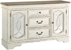 Signature Design By Ashley Realyn French Country Distressed -Dining Room Buffet Or Server, Chipped White -Safavieh Furniture 41h7THBRXqL. AC