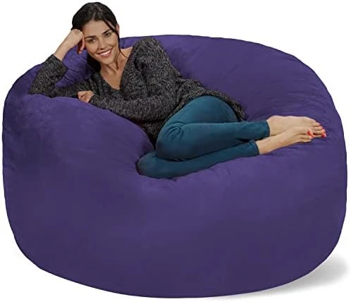 Chill Sack Bean Bag Chair: Giant 5' Memory Foam Furniture Bean Bag - Big Sofa With Soft Micro Fiber Cover - Dark Gray 13 Chill Sack Bean Bag Chair: Giant 5' Memory Foam Furniture Bean Bag - Big Sofa With Soft Micro Fiber Cover - Dark Gray - Image 13