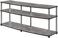 Convenience Concepts Designs2Go 3 Tier 60" TV Stand, Weathered Gray -Safavieh Furniture 41hIq42QZZS. AC
