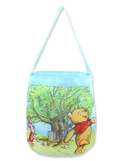 Disney Winnie The Pooh Kids Collapsible Nylon Gift Basket Bucket Tote Bag