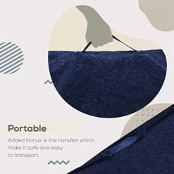 Dining Table Leaf Storage Bag Ultra Soft And Thick Premium Quality Felt Secure Blue 61 X 36 Inches -Safavieh Furniture 41hPvWcu4iL