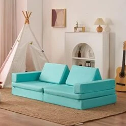 Jela Kids Couch Extended Size 8PCS For Family, Floor Sofa Couch Modular Funiture For Kids Adults, Playhouse Play Set For Toddlers Babies, Modular Foam Play Couch Indoor 66" X 33" X 22" Lake Blue 26 Jela Kids Couch Extended Size 8PCS For Family, Floor Sofa Couch Modular Funiture For Kids Adults, Playhouse Play Set For Toddlers Babies, Modular Foam Play Couch Indoor 66" X 33" X 22" Lake Blue -Safavieh Furniture 41hbcqEyQsL. AC