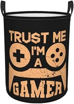 Gbuzozie 62l Round Laundry Hamper Game Joystick Storage Basket Waterproof Coating Organizer Bin For Nursery Clothes Toys -Safavieh Furniture 41heTBTMpNL. AC 1