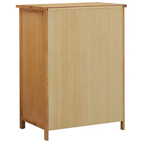 VIDAXL Wardrobe 29.9"x20.5"x41.3" Solid Oak Wood 3 VIDAXL Wardrobe 29.9"x20.5"x41.3" Solid Oak Wood - Image 3