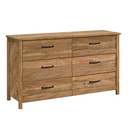 Sauder Cannery Bridge Storage Wall, L: 48.31" X W: 15.59" X H: 71.97", Sindoori Mango Finish & Cannery Bridge Dresser, Sindoori Mango Finish 4 Sauder Cannery Bridge Storage Wall, L: 48.31" X W: 15.59" X H: 71.97", Sindoori Mango Finish & Cannery Bridge Dresser, Sindoori Mango Finish - Image 4