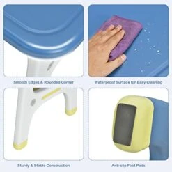 TUOCHUFUN Kid's Drawing Table And Chair Set With Montessori Toys, Activity Table For Toddlers Children Desk Snack Time Homeschooling Homework Gift For Boy & Girl 7 TUOCHUFUN Kid's Drawing Table And Chair Set With Montessori Toys, Activity Table For Toddlers Children Desk Snack Time Homeschooling Homework Gift For Boy & Girl -Safavieh Furniture 41iE6whOHhL