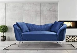 Container Furniture Direct Koger Mid Century Modern Living Room Velvet Chesterfield, Sofa And Loveseat, Fossil Grey -Safavieh Furniture 41iNDmVIrrL. AC