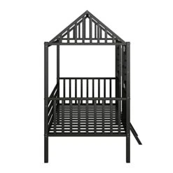 MERITLINE House Bed Twin Kids Bed Metal Frame, Low Loft Bed Twin Platform Bed With Roof, No Box Spring Needed, For Girls Boys - Black 9 MERITLINE House Bed Twin Kids Bed Metal Frame, Low Loft Bed Twin Platform Bed With Roof, No Box Spring Needed, For Girls Boys - Black -Safavieh Furniture 41iYi1yMVoL