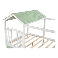 House Bed Full For Kids With Storage Drawer, Wood Cabin Tent Bed Frame For Girls Boys, Montessori Beds With Roof And Window, Full Size, Green 18 House Bed Full For Kids With Storage Drawer, Wood Cabin Tent Bed Frame For Girls Boys, Montessori Beds With Roof And Window, Full Size, Green -Safavieh Furniture 41j393WnJzL