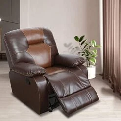 Nautery Leather Recliner Sofa,Living Room Furniture Set, Leather Sofa Set With Storage Console & Cup Holder For Office/Apartment(3 Pieces,Brown) 18 Nautery Leather Recliner Sofa,Living Room Furniture Set, Leather Sofa Set With Storage Console & Cup Holder For Office/Apartment(3 Pieces,Brown) -Safavieh Furniture 41j3O2ORLtL. AC