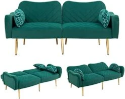 Lin-Utrend Accent Chair With Arms For Living Room,Lounge Armchair, Modern Tufted Single Chair With Gold Metal Legs Upholstered Reading Club Chair For Bedroom,Studio, Office, Powder Room(Olive) -Safavieh Furniture 41j9mhgyACL. AC