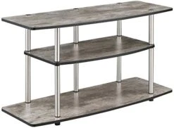 Convenience Concepts Designs2Go 3-Tier Wide TV Stand, White 13 Convenience Concepts Designs2Go 3-Tier Wide TV Stand, White -Safavieh Furniture 41jA3JffqyL. AC