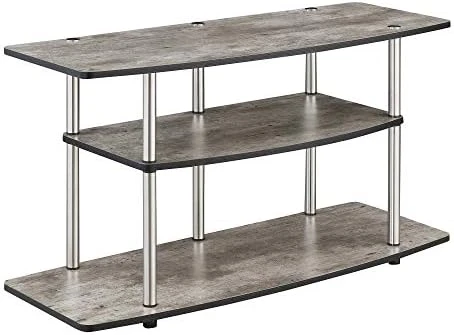 Convenience Concepts Designs2Go 3-Tier Wide TV Stand, White 5 Convenience Concepts Designs2Go 3-Tier Wide TV Stand, White - Image 5
