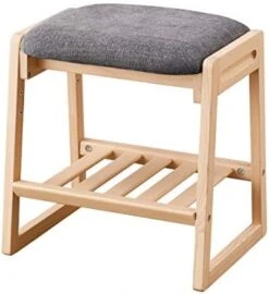 Koizumi Study Desk FLC-802MOGY Study Chair, Natural, W 19.1 X D 15.7 X H 20.5 Inches (48.5 X 40 X 52 Cm), Faris Stool MO, Gray -Safavieh Furniture 41jOd BfV6L. AC