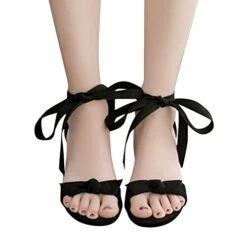 MatureGirl Sandals Women Fashion Summer Women Sandals Mid Heel Chunky Heel Suede Bow Lace Up Casual Style Women Sandals Size 10.5 (Black, 7.5) 14 MatureGirl Sandals Women Fashion Summer Women Sandals Mid Heel Chunky Heel Suede Bow Lace Up Casual Style Women Sandals Size 10.5 (Black, 7.5) -Safavieh Furniture 41jdNQfDA6L