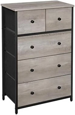 SONGMICS Dresser For Bedroom, Chest Of Drawers, 6 Drawer Dresser, Closet Fabric Dresser With Metal Frame, Wooden Top And Front, Brown And Black ULGS23H -Safavieh Furniture 41jjZeKdqsL. AC