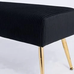 Furnimart Velvet Ottoman Bench Upholstered Tufted Bench With Padded Seat, Footrest Foot Stool With Sturdy Metal Leg, For Bedroom Living Room Entryway -Safavieh Furniture 41jkYTcRVsL