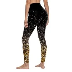 MatureGirl Running Pants Women's Workout Leggings Yoga Sports Athletic Fitness Yoga Pants Women Leggings Yoga (Gold, M)
