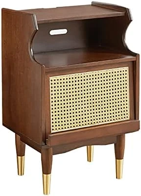 GPAIHOMRY Solid Wood Bedside Cabinet Modern Storage Nightstand With Upturning Cabinet Door Structure, For Living Room, Sofa Side, Bedroom Furniture (Color : Rattan Door Bedside Table) 9 GPAIHOMRY Solid Wood Bedside Cabinet Modern Storage Nightstand With Upturning Cabinet Door Structure, For Living Room, Sofa Side, Bedroom Furniture (Color : Rattan Door Bedside Table) - Image 9