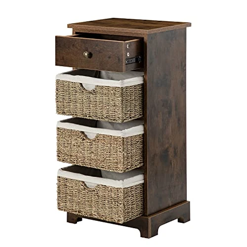 Lydia 4 - Drawer Accent Chest With Removable Woven Baskets 3 Lydia 4 - Drawer Accent Chest With Removable Woven Baskets - Image 3