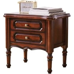 DITUDO Nightstands American Bedside Table Bedroom Sideboard With 2 Drawers Bedside Storage Cabinet For Living Room Sofa Bedside Storage Cabinet