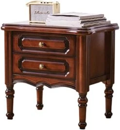 DITUDO Nightstands American Bedside Table Bedroom Sideboard With 2 Drawers Bedside Storage Cabinet For Living Room Sofa Bedside Storage Cabinet -Safavieh Furniture 41k69DkFjjL. AC