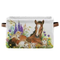 Rectangular Storage Bin Animals Wood Fox Basket With Handles - Nursery Storage, Laundry Hamper, Book Bag, Gift Baskets -Safavieh Furniture 41k7UFks85L