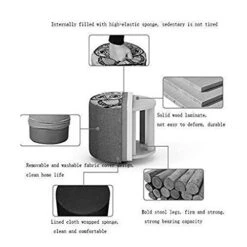 SXNBH Storage Stool - Home Folding Storage Ottoman With Legs Upholstered Linen Strong And Sturdy Quick And Easy -Safavieh Furniture 41kAtf9T3XL