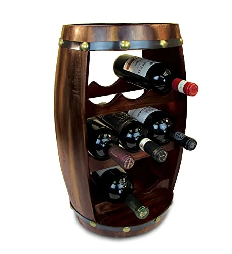 Puzzled Alexander Wine Rack 8 Bottle Free Standing Wine Holder Bottle Rack Floor Stand Or Countertop Wine Wooden Barrel Decor Storage Organizer Liquor Display To Decorate Home Kitchen Bar Accessory 1 Puzzled Alexander Wine Rack 8 Bottle Free Standing Wine Holder Bottle Rack Floor Stand Or Countertop Wine Wooden Barrel Decor Storage Organizer Liquor Display To Decorate Home Kitchen Bar Accessory