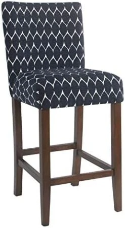 HomePop Upholstered Counter Height Barstool, 24-Inch, Suri Blue & Parsons Classic Upholstered Accent Dining Chair, Set Of 2, Suri Blue -Safavieh Furniture 41kawmvpY8L. AC