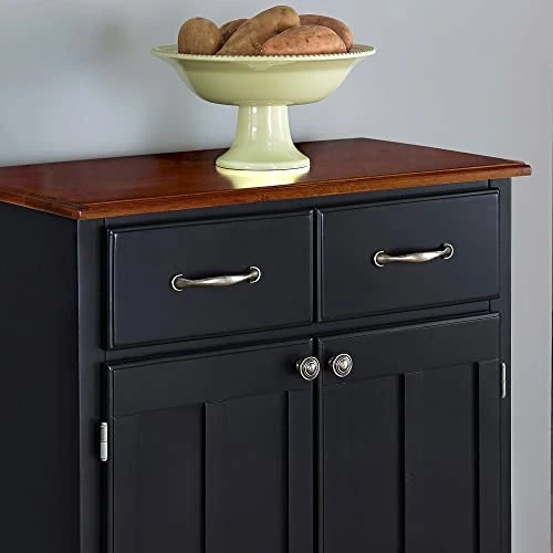 Buffet Of Buffets Medium Black With Cherry Top By Home Styles 2 Buffet Of Buffets Medium Black With Cherry Top By Home Styles - Image 2