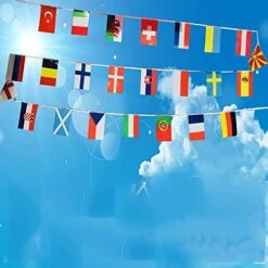 MatureGirl Flag European String Cup Flags Pennant Banner Championship 24 String European Decoration & Hangs Pan Christmas Ornament (Multicolor, One Size) -Safavieh Furniture 41kqsio4bZS