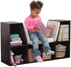 VHPVHP Bookcase With Reading Nook, 6 Shelves For Kids, Boys, Girls, Nursery, Playroom (Brown) 15 VHPVHP Bookcase With Reading Nook, 6 Shelves For Kids, Boys, Girls, Nursery, Playroom (Brown) -Safavieh Furniture 41l6RmaszYL. AC