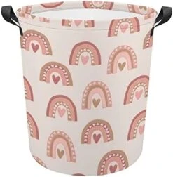 Hearts And Rainbows Laundry Storage Basket Waterproof Foldable Laundry Hamper With Handles For Baby Nursery College Dorms Kids Bedroom -Safavieh Furniture 41lMl9nnuLL. AC